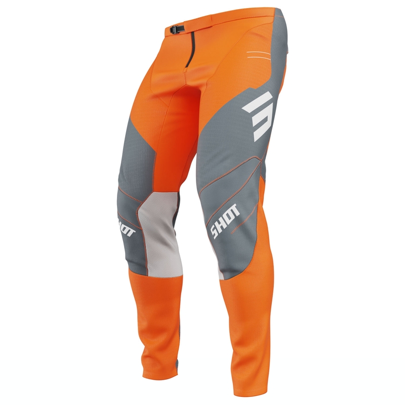 Motokros hlače Shot Contact Shield oranžne
