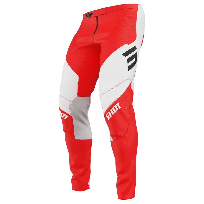 Motokros hlače Shot Contact Shield rdeče