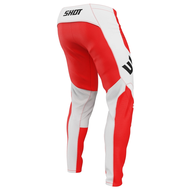 Motokros hlače Shot Contact Shield rdeče