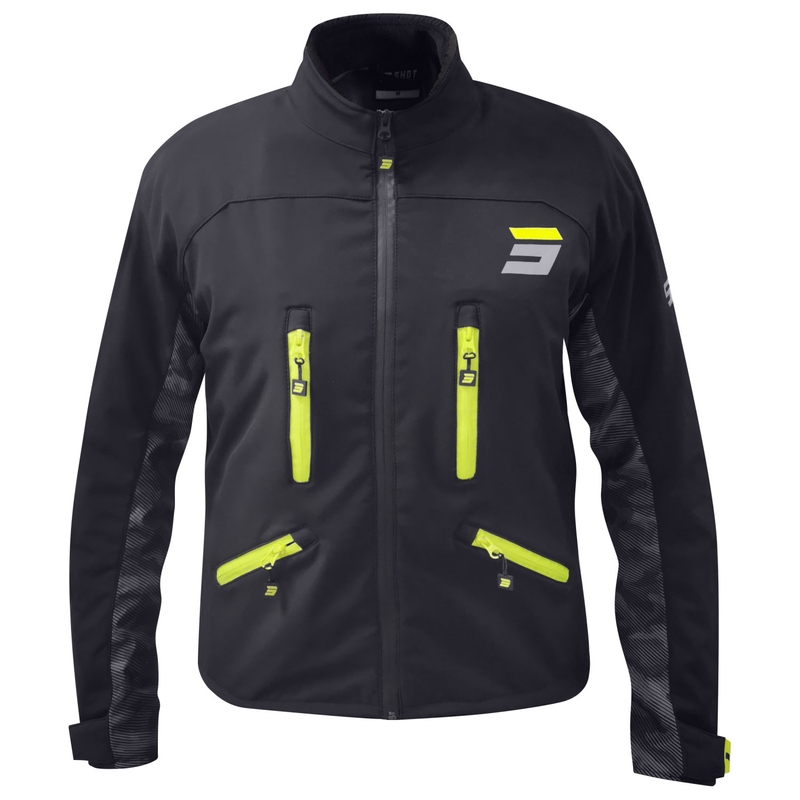 Motoristična jakna Shot Climatic črno-fluo rumena