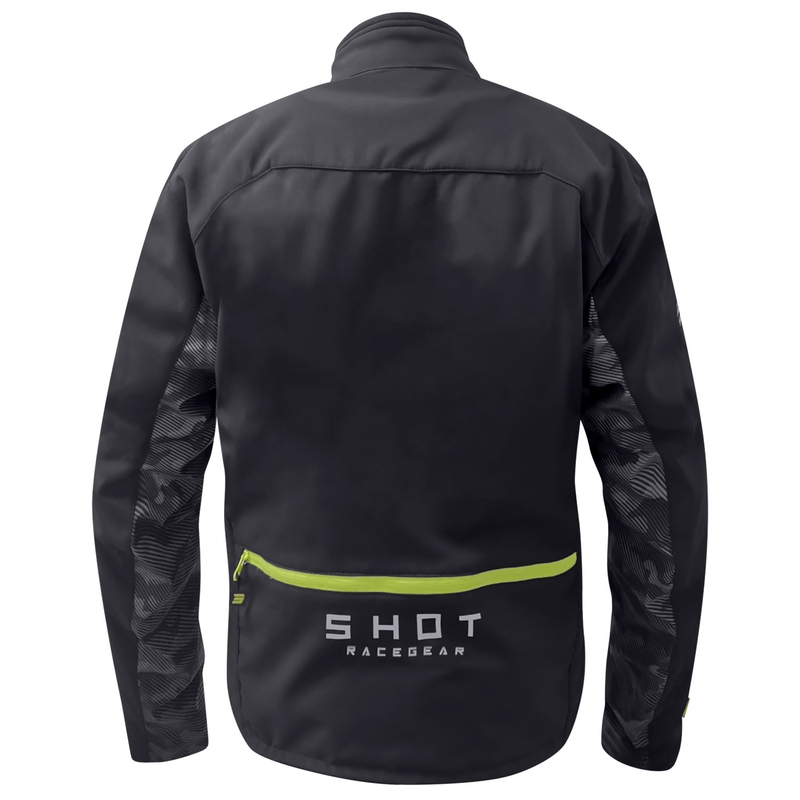 Motoristična jakna Shot Climatic črno-fluo rumena