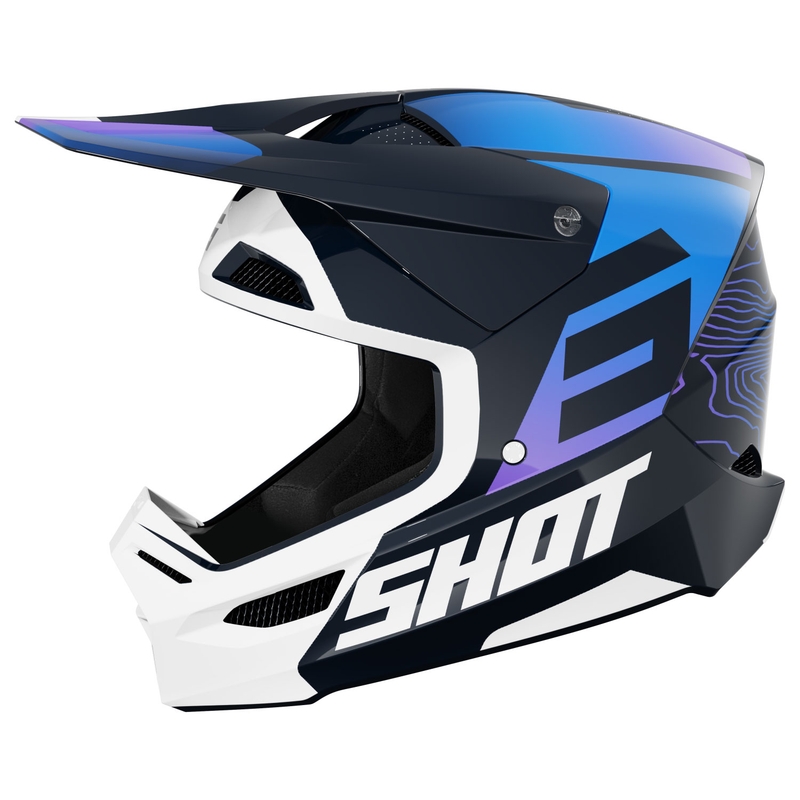 Otroška motokros čelada Shot Furious Apex modra
