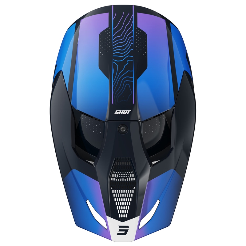 Otroška motokros čelada Shot Furious Apex modra