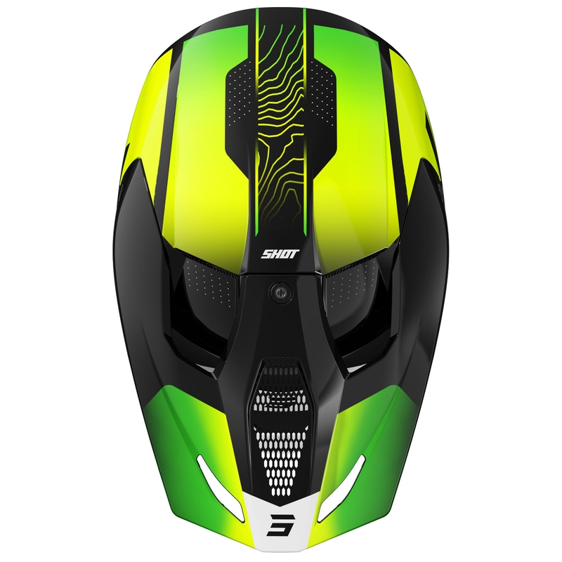 Otroška motokros čelada Shot Furious Apex fluo rumena