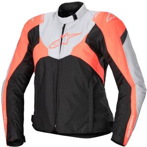 Ženska motoristična jakna Alpinestars Stella T-Jaws 4 Waterproof black-grey-fluo red