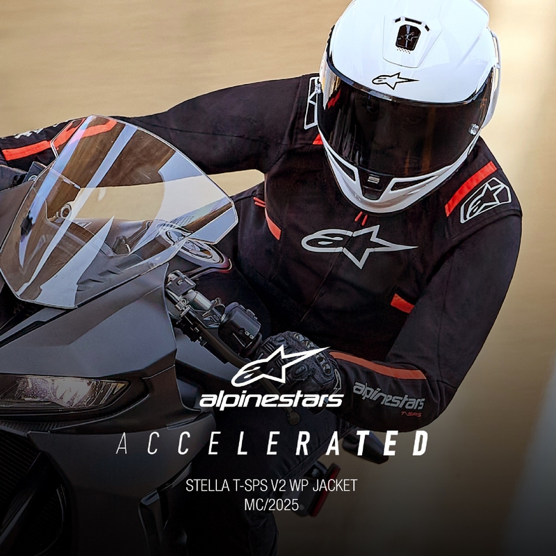Ženska motoristična jakna Alpinestars Stella T-SPS 2 Waterproof črno-bela-fluo rdeča