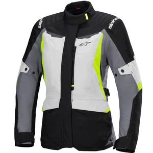 Ženska motoristična jakna Alpinestars Stella ST-1 Waterproof sivo-črna-fluo rumena