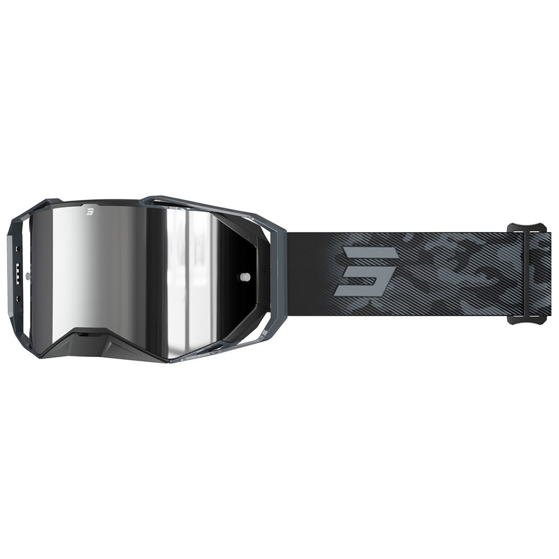 Motokros očala Shot Lite Patrol siva s srebrnim iridijevim pleksi steklom
