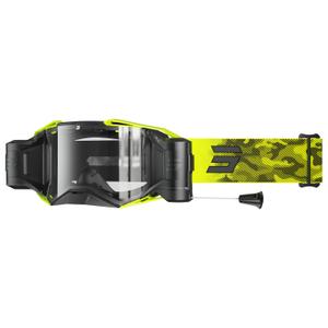Motokros očala Shot Lite Roll-Off Patrol fluo rumena s prozornim pleksi steklom