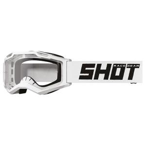 Otroška motokros očala Shot Rocket Kid 2.0 enobarvna bela s prozornim pleksi steklom