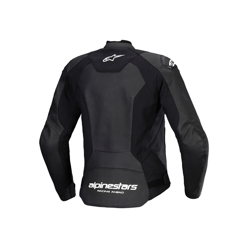 Usnjena ženska motoristična jakna Alpinestars Stella Faster 3 črno-bela