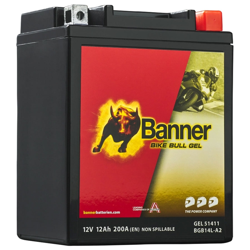 Gel motoristična baterija Banner Bike Bull GEL 514 11/BGB14L-A2 - GB14L-A2 12V, 12Ah, 200A