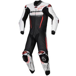 Alpinestars GP-R7 Tech-Air Ready/kompatibilna enodelna usnjena obleka bela-črna-fluo rdeča