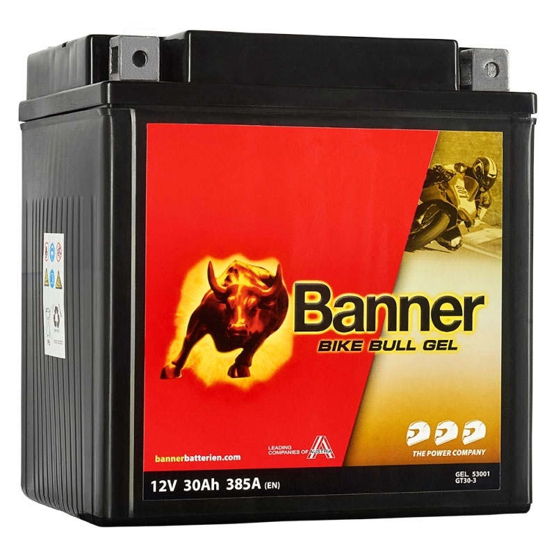 Gel motoristična baterija Banner Bike Bull GEL 530 01/BGTX30-3 - GTX30-3 12V, 30Ah, 385A