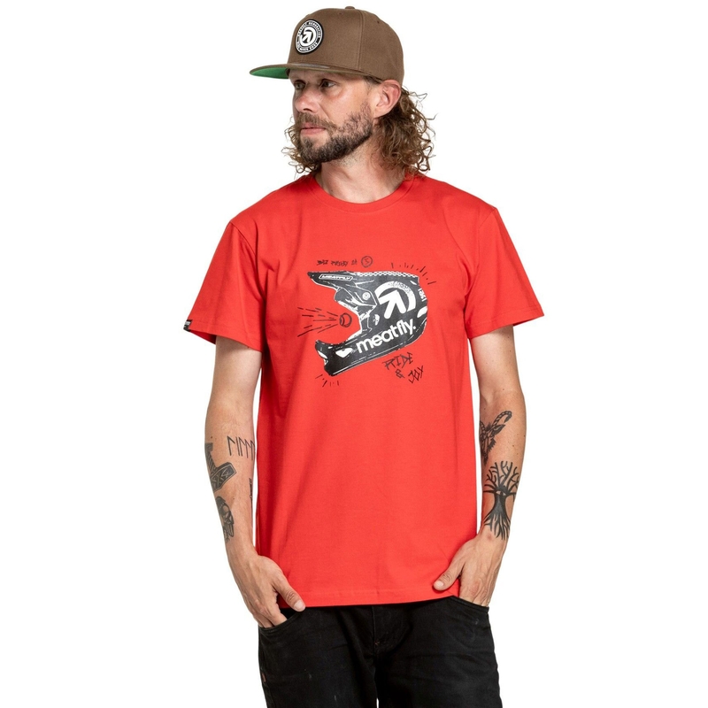 Majica Meatfly Fullface rdeča