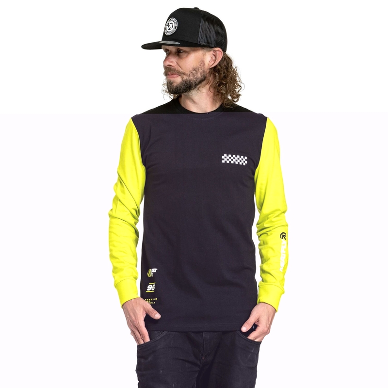 Majica z dolgimi rokavi Meatfly Appex fluo rumeno-črna