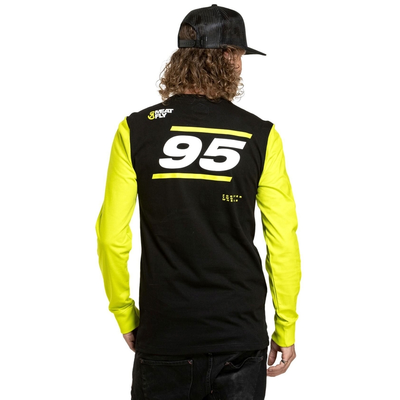 Majica z dolgimi rokavi Meatfly Appex fluo rumeno-črna