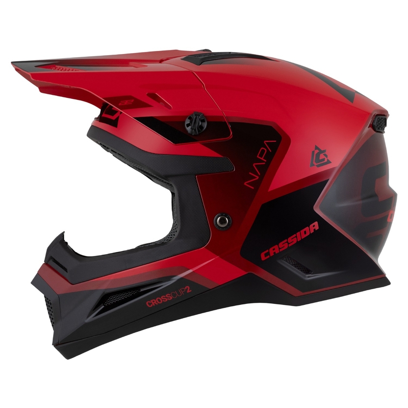 Cassida Cross Cup 2 motoristična čelada za motokros Napa Red Pearl-Purple-Black