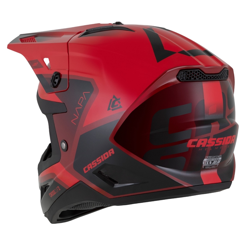 Cassida Cross Cup 2 motoristična čelada za motokros Napa Red Pearl-Purple-Black