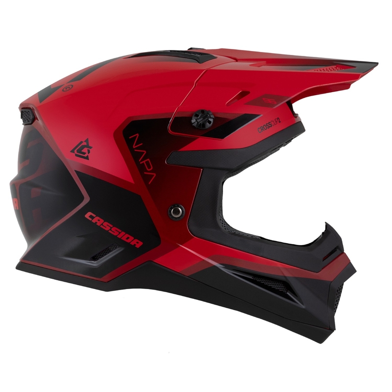Cassida Cross Cup 2 motoristična čelada za motokros Napa Red Pearl-Purple-Black