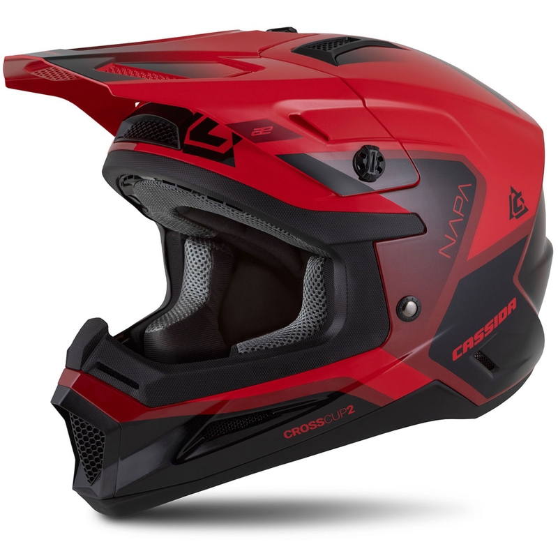 Cassida Cross Cup 2 motoristična čelada za motokros Napa Red Pearl-Purple-Black