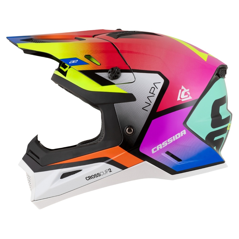 Motokros motoristična čelada Cassida Cross Cup 2 Napa pearl multicolor