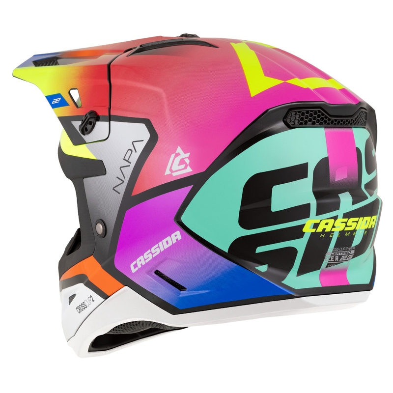 Motokros motoristična čelada Cassida Cross Cup 2 Napa pearl multicolor