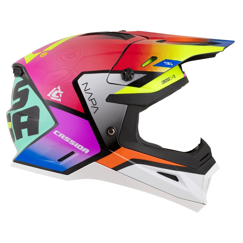 Motokros motoristična čelada Cassida Cross Cup 2 Napa pearl multicolor