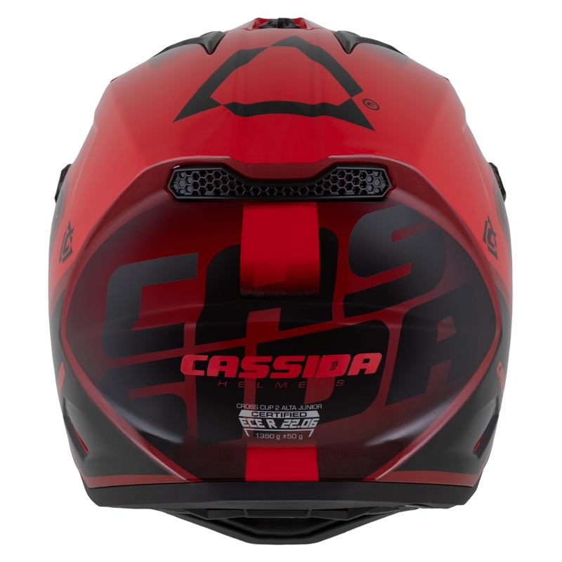Otroška motoristična čelada za motokros Cassida Cross Cup 2 Napa Pearl Red-Purple-Black