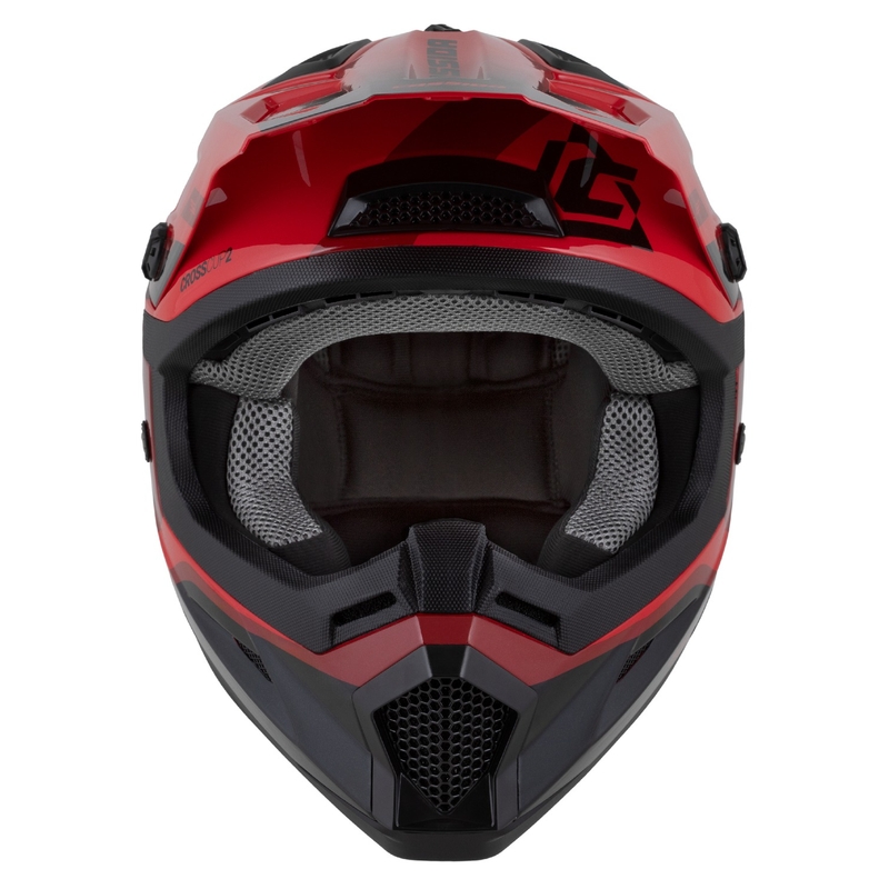 Otroška motoristična čelada za motokros Cassida Cross Cup 2 Napa Pearl Red-Purple-Black