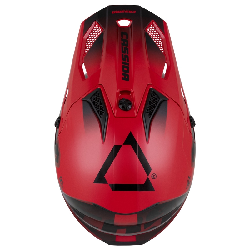 Otroška motoristična čelada za motokros Cassida Cross Cup 2 Napa Pearl Red-Purple-Black