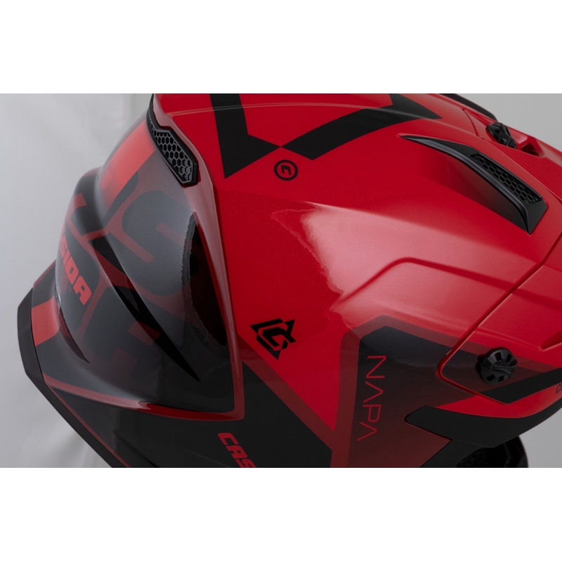 Otroška motoristična čelada za motokros Cassida Cross Cup 2 Napa Pearl Red-Purple-Black