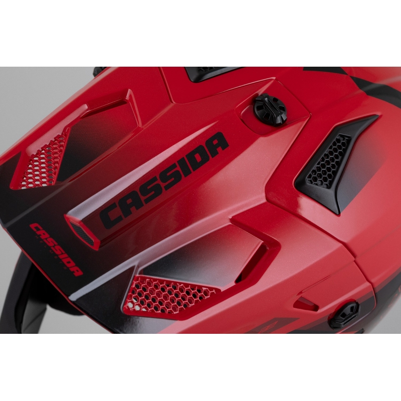 Otroška motoristična čelada za motokros Cassida Cross Cup 2 Napa Pearl Red-Purple-Black