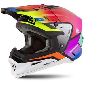 Večbarvna otroška motokros čelada Cassida Cross Cup 2 Napa pearl