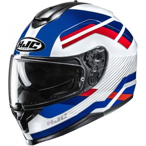 Integralna motoristična čelada HJC C70N Belis MC21 belo-modra-rdeča