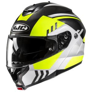 Motoristična čelada na preklop HJC C91N Kaon MC3H fluo rumeno-črno-siva
