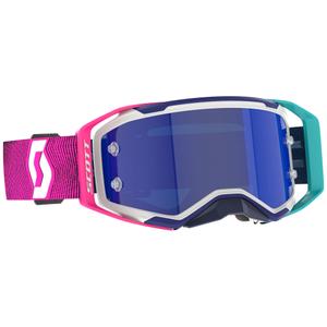 Motokros očala SCOTT Prospect 2.0 AMP modro-roza z modrim zrcalnim pleksi steklom