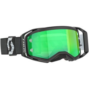 SCOTT Prospect 2.0 motokros očala črno bela z zelenim zrcalnim steklom