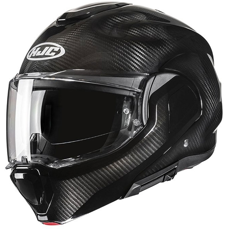 Motoristična čelada na preklop HJC F100 Carbon black