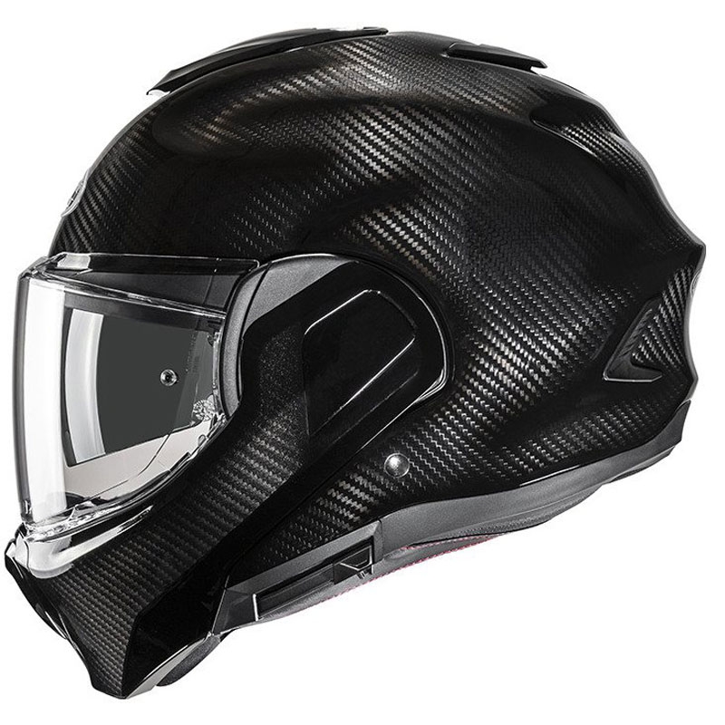 Motoristična čelada na preklop HJC F100 Carbon black