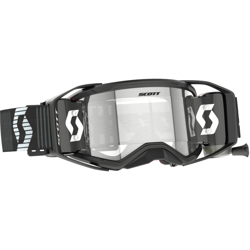 SCOTT Prospect 2.0 Super WFS motokros očala črno-bela s prozornim pleksi steklom