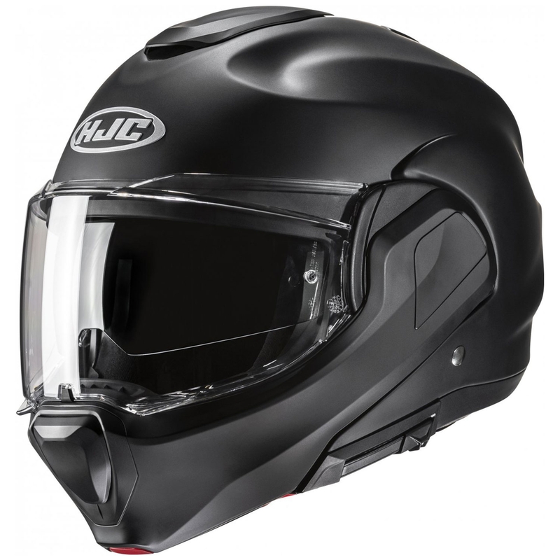 Motoristična čelada na preklop HJC F100 Solid Semi Flat črna