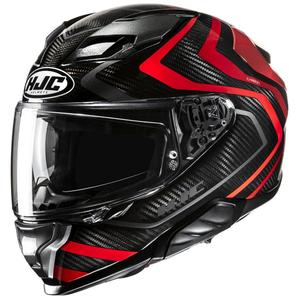 Celotna motoristična čelada HJC F71 Carbon Nevio MC1 črno-rdeča