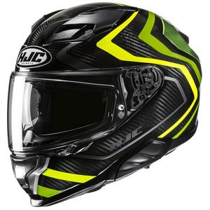 Celotna motoristična čelada HJC F71 Carbon Nevio MC3H črno-fluo zelena