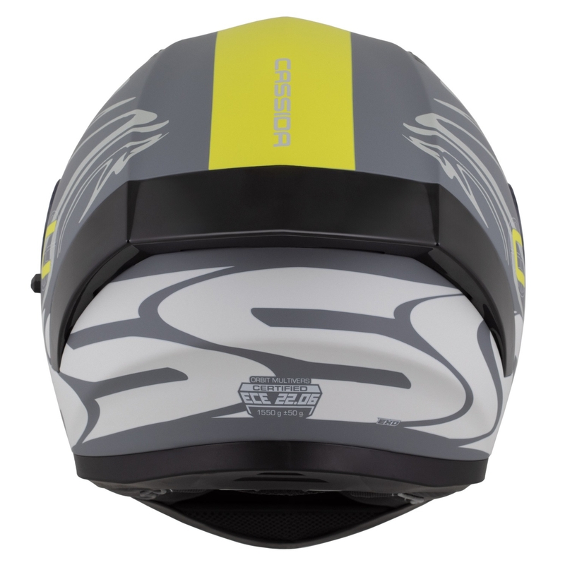 Cassida Orbit Multivers integralna čelada mat sivo-fluo rumeno-črna