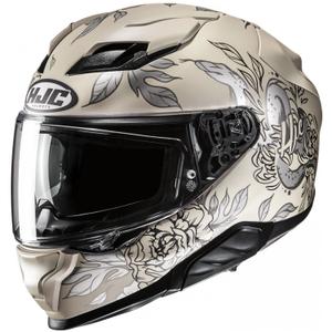 Celoobrazna motoristična čelada HJC F71 Eliz MC9SF bež-siva