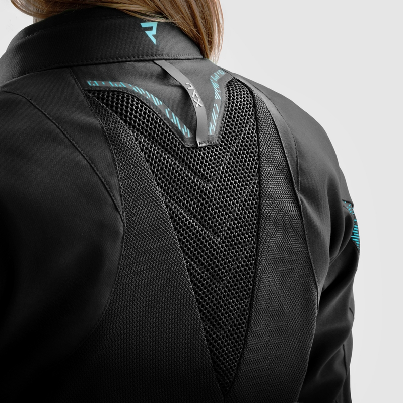 Ženska motoristična jakna Rebelhorn Jax black-mint