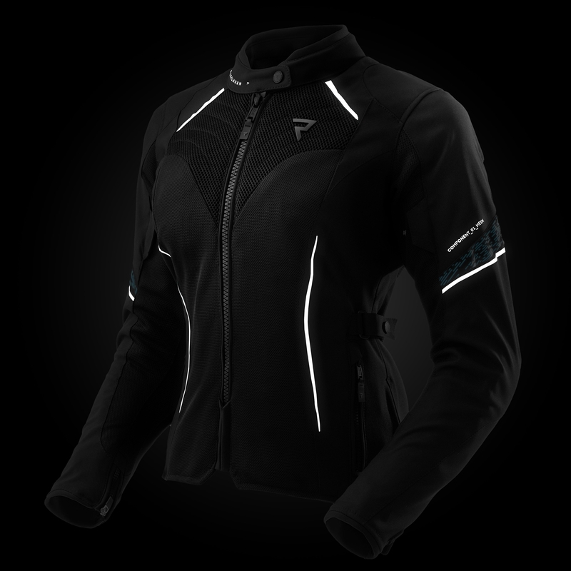 Ženska motoristična jakna Rebelhorn Jax black-mint