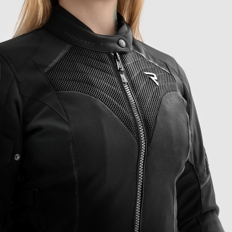 Ženska motoristična jakna Rebelhorn Jax črna