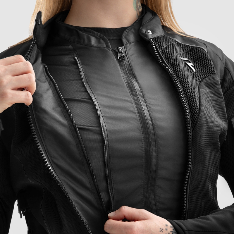 Ženska motoristična jakna Rebelhorn Jax črna